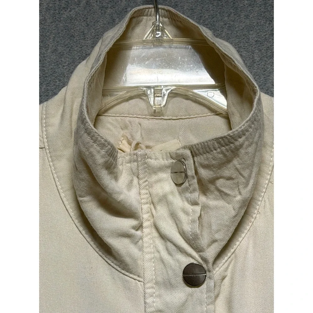 Ashley by 26 International Cream Floral Embroidered Utility Vest‎ XL Downtown